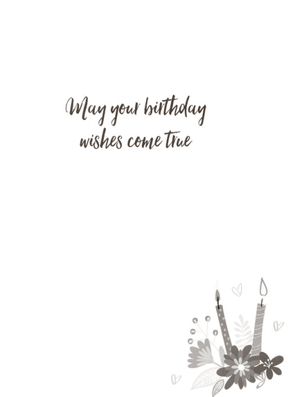 Happy Birthday Cake & Candles Gigantic A4 Embellished Greeting Card