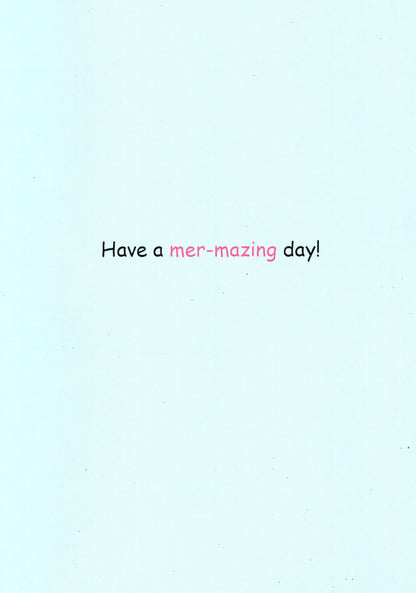 Mermaid Birthday Girls 5th Birthday Greeting Card