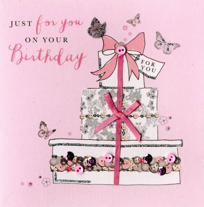 Cake On Your Birthday Buttoned Up Greeting Card