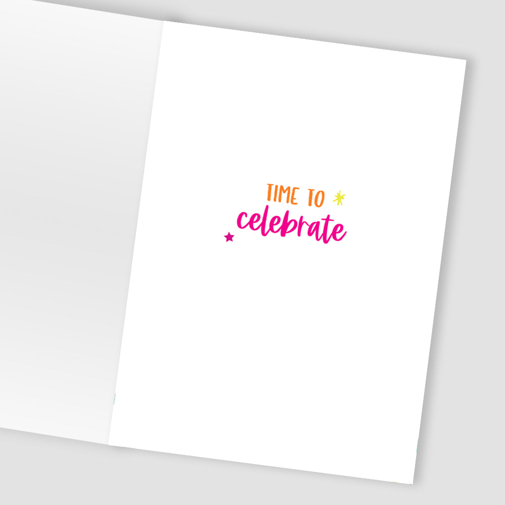 Today Is All About You! Wild & Fun! Hand-Finished Birthday Greeting Card
