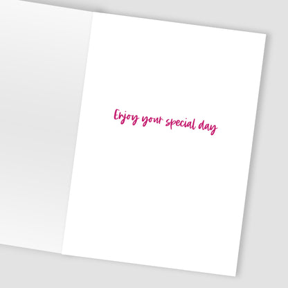 Time To Celebrate! Fun Fizz Juice! Hand-Finished Birthday Greeting Card