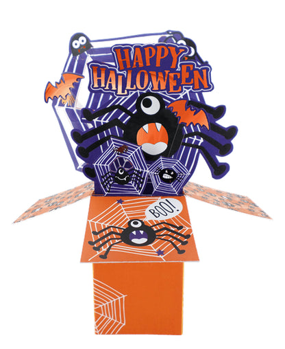 Spooky Spider Pop Up Halloween Card 3D Clever Cubes Greeting Card