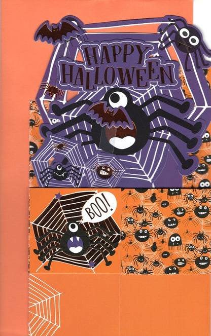 Spooky Spider Pop Up Halloween Card 3D Clever Cubes Greeting Card