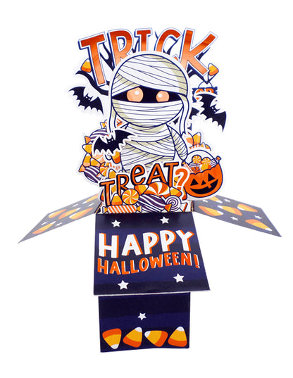 Trick Or Treat? Pop Up Halloween Card 3D Clever Cubes Greeting Card