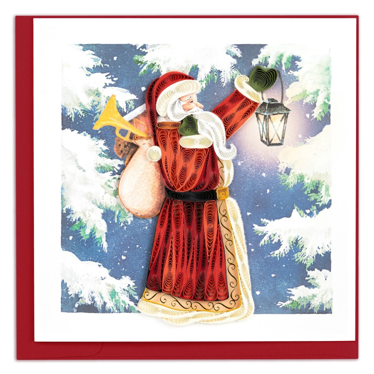 Quilling Christmas Card Father Christmas Quilled Art Hand-Finished Design