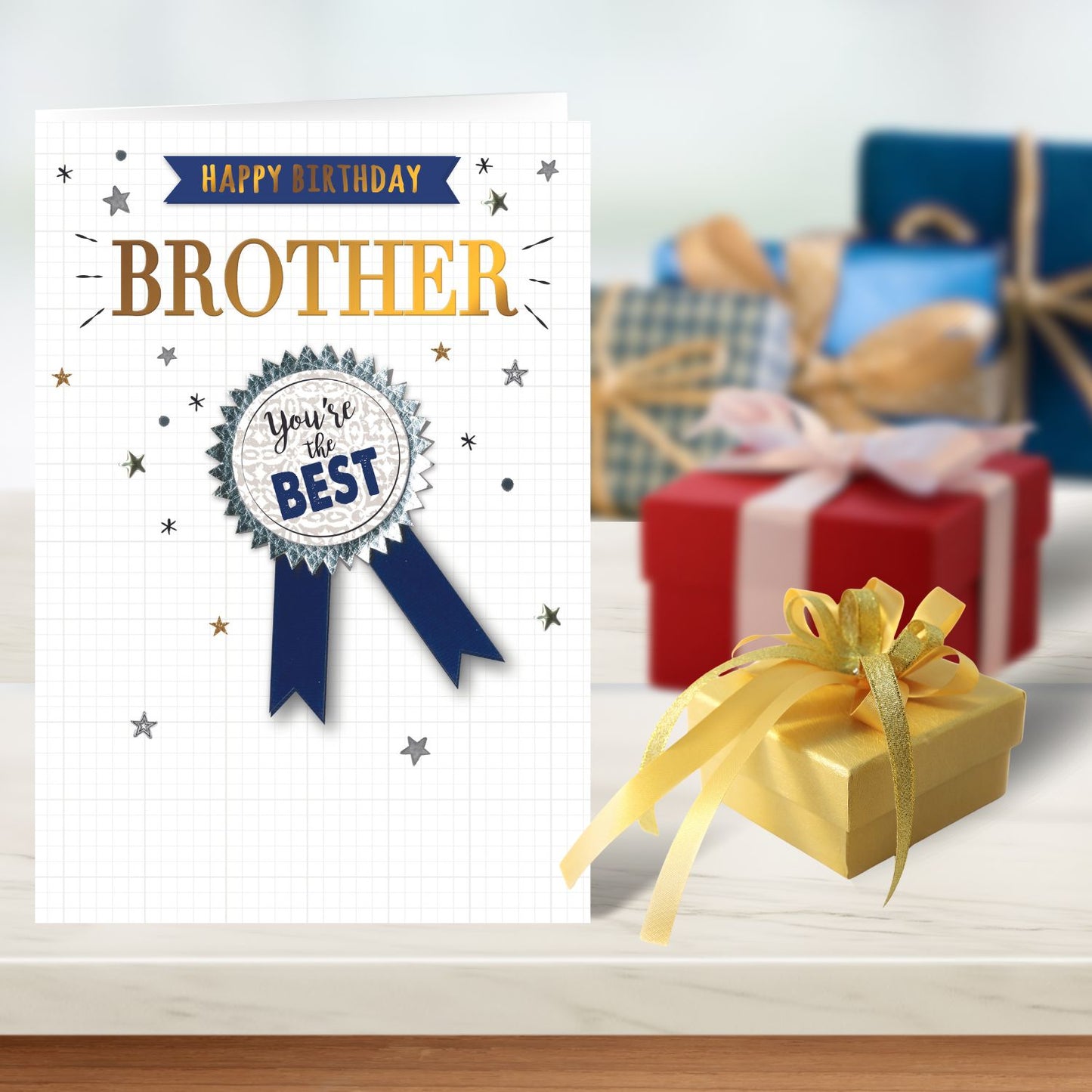 Brother You're The Best Embellished Birthday Greeting Card