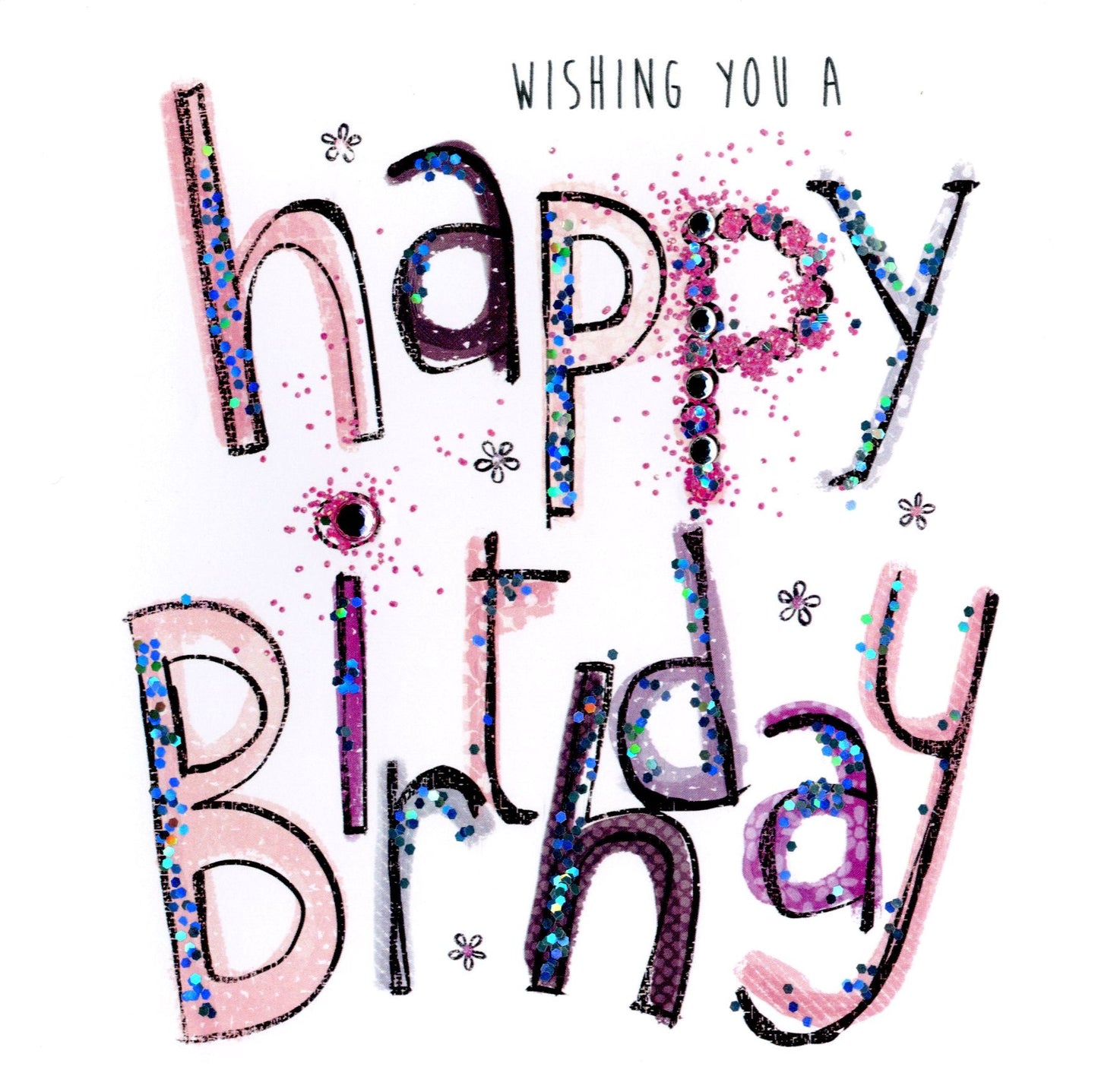 Wishing You A Happy Birthday Hand-Finished Greeting Card