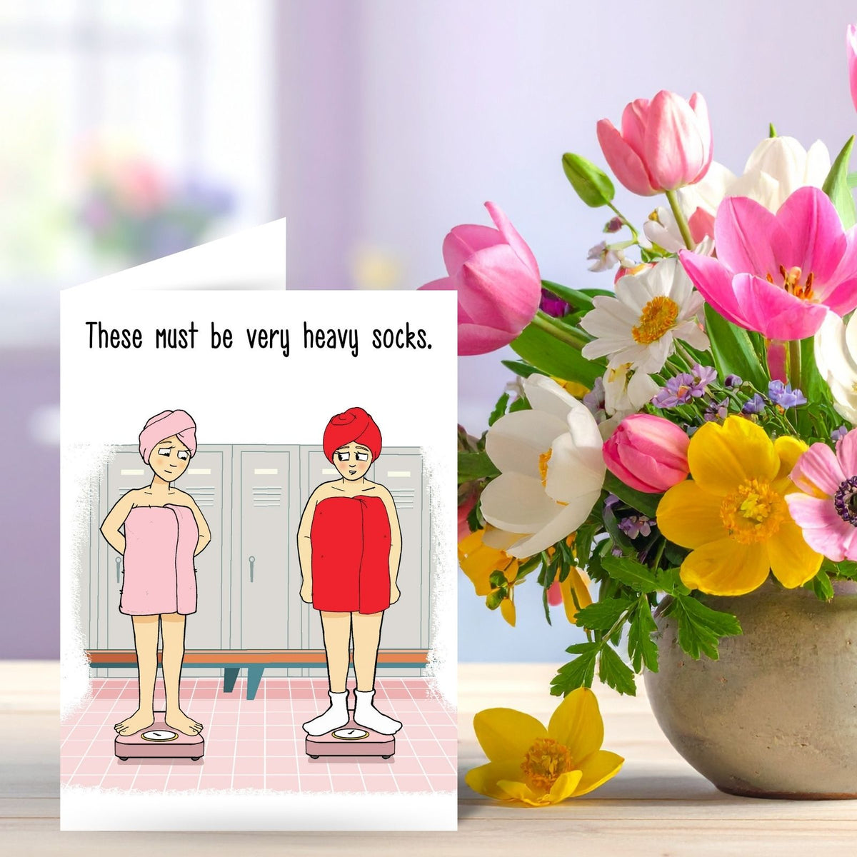 Funny Twizler Greeting Card Ladies On Scales Birthday Or Any Occasion Humour