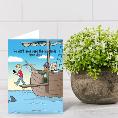 Funny Twizler Greeting Card Walk The Plank Birthday Or Any Occasion Humour