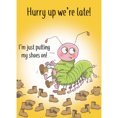 Funny Twizler Greeting Card Centipede Shoes On! Birthday Or Any Occasion Humour