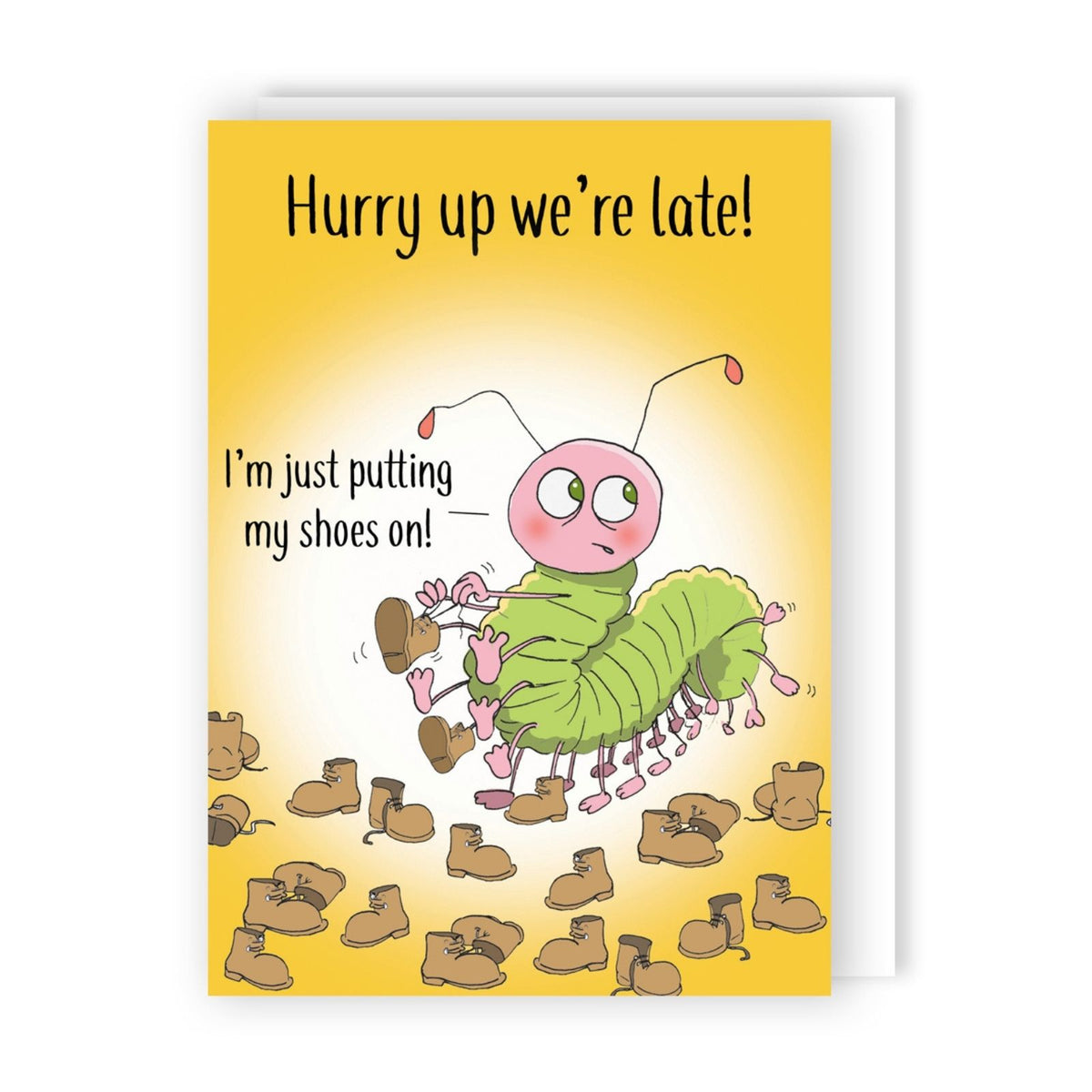 Funny Twizler Greeting Card Centipede Shoes On! Birthday Or Any Occasion Humour