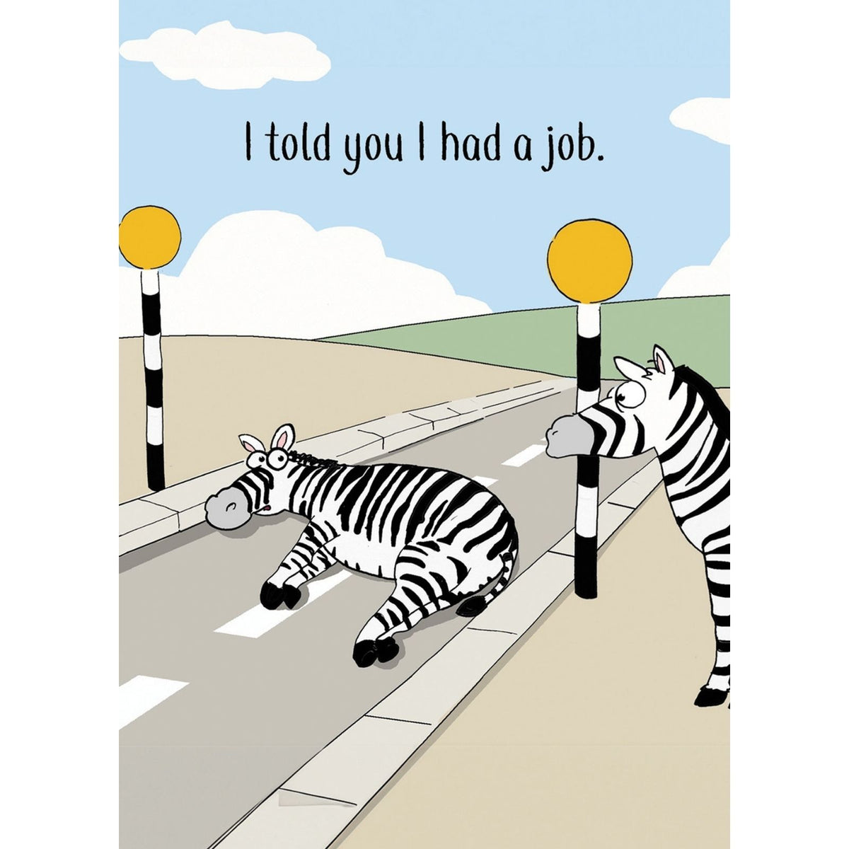 Funny Twizler Greeting Card Zebra Crossing Birthday Or Any Occasion Humour