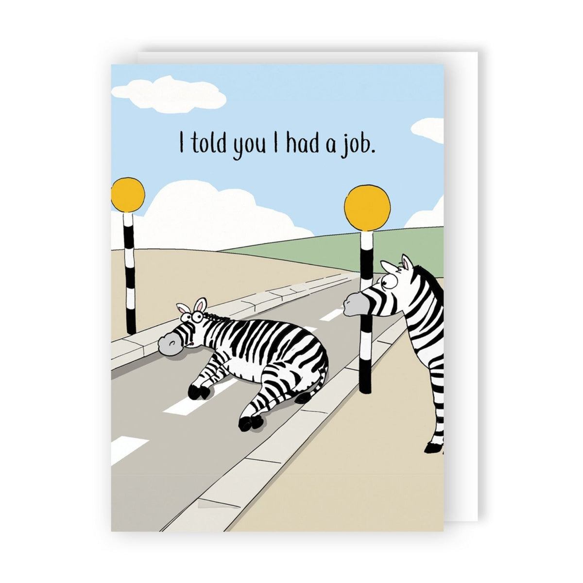 Funny Twizler Greeting Card Zebra Crossing Birthday Or Any Occasion Humour