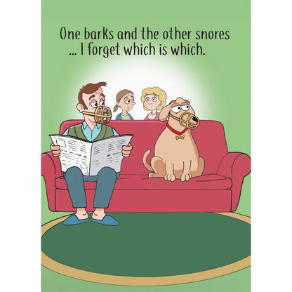 Funny Twizler Greeting Card Man & Dog Muzzled Birthday Or Any Occasion Humour