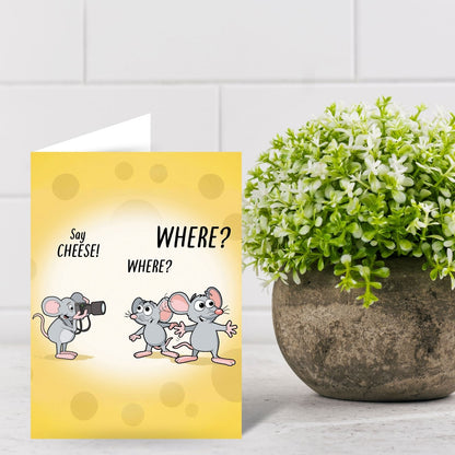 Funny Twizler Greeting Card Say Cheese! Birthday Or Any Occasion Humour