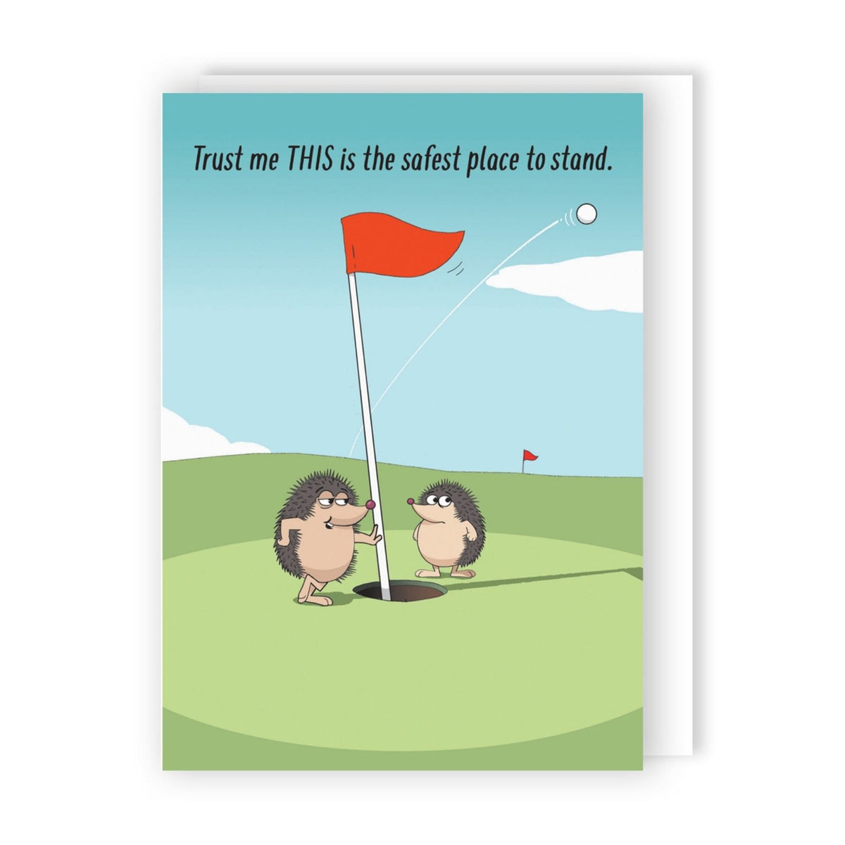 Funny Twizler Greeting Card Golf Hedgehogs Hole Birthday Or Any Occasion Humour
