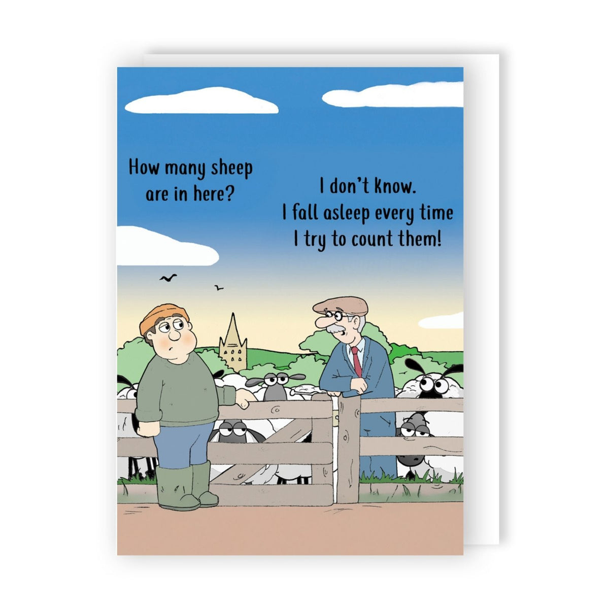 Funny Twizler Greeting Card Counting Sheep Birthday Or Any Occasion Humour
