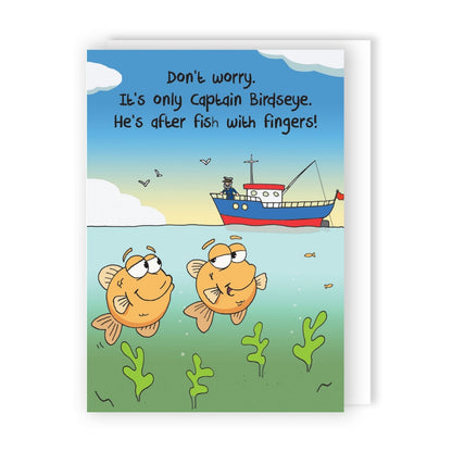 Funny Twizler Greeting Card Fish With Fingers Birthday Or Any Occasion Humour