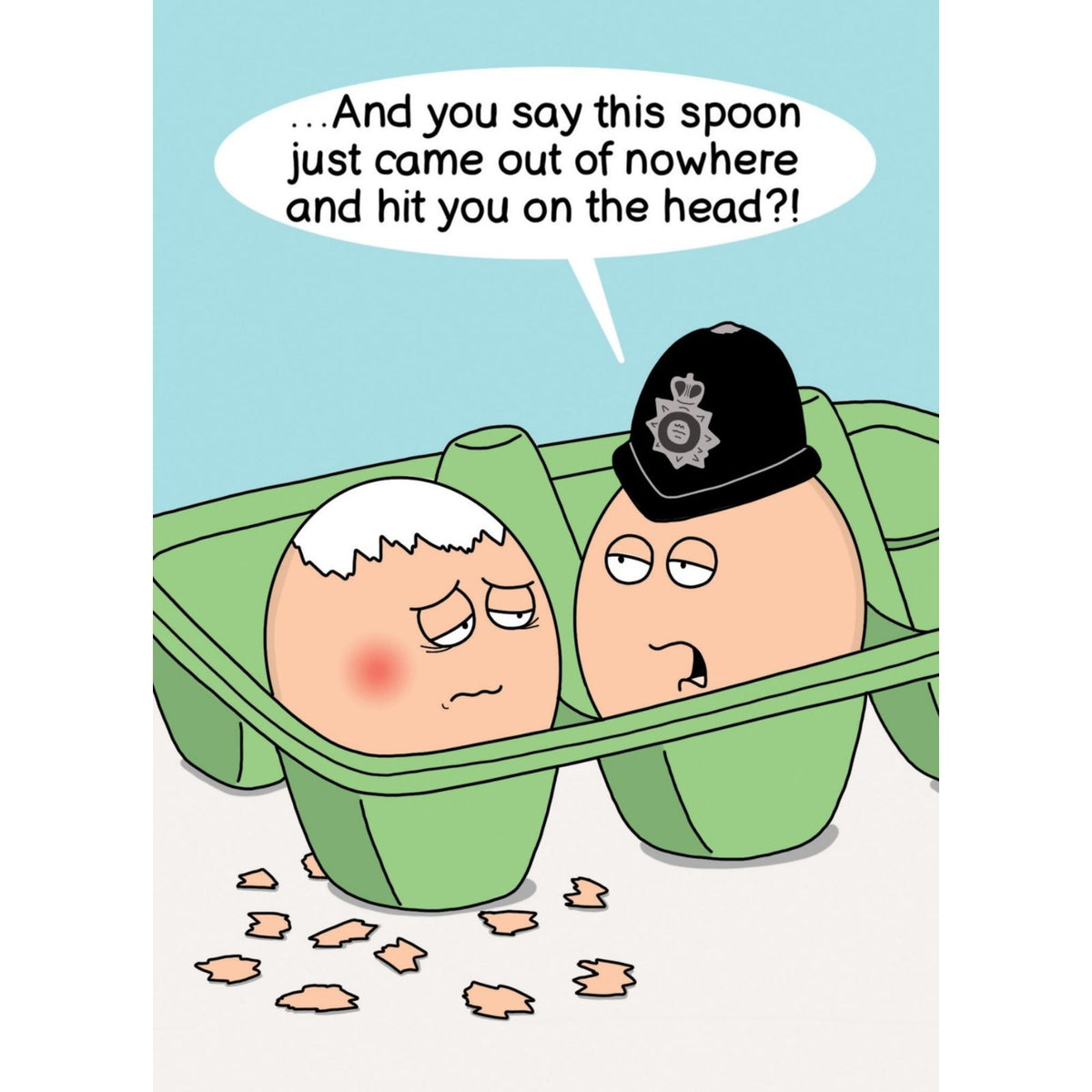 Funny Twizler Greeting Card Police Egg Birthday Or Any Occasion Humour