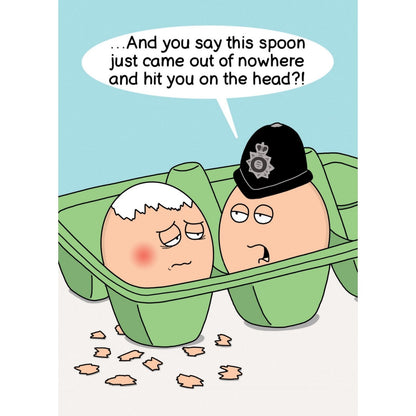 Funny Twizler Greeting Card Police Egg Birthday Or Any Occasion Humour