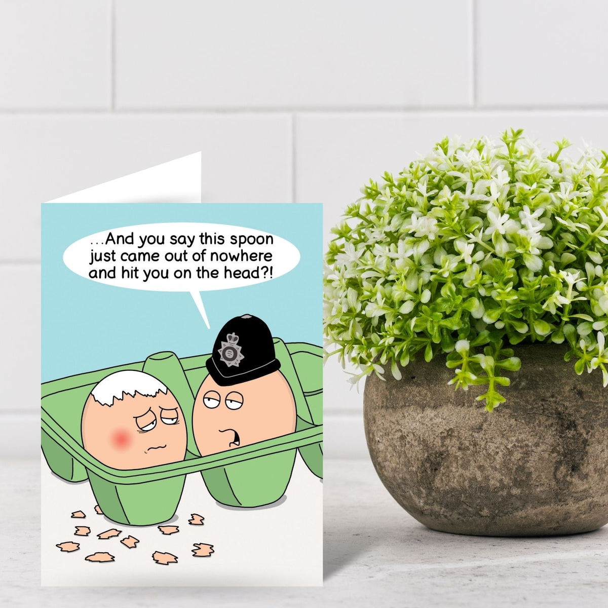 Funny Twizler Greeting Card Police Egg Birthday Or Any Occasion Humour