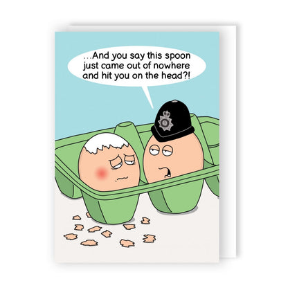 Funny Twizler Greeting Card Police Egg Birthday Or Any Occasion Humour