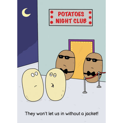 Funny Twizler Greeting Card Potatoes Night Club Birthday Or Any Occasion Humour