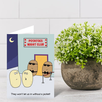 Funny Twizler Greeting Card Potatoes Night Club Birthday Or Any Occasion Humour