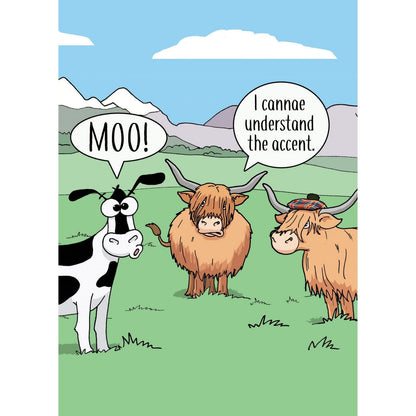 Funny Twizler Greeting Card Highland Cows Birthday Or Any Occasion Humour