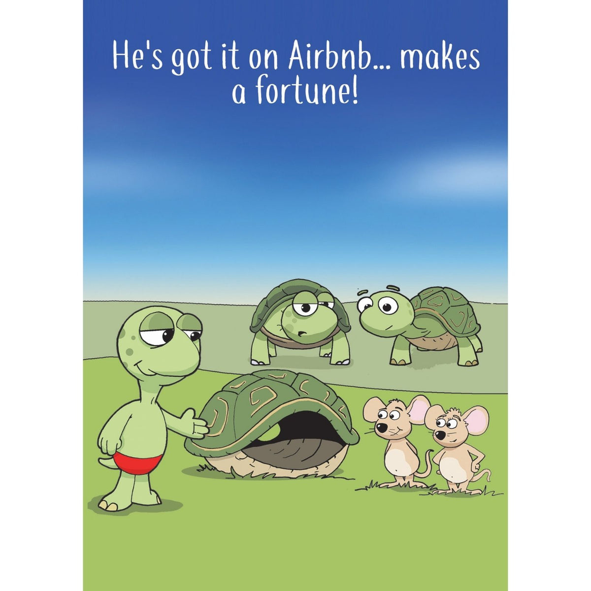 Funny Twizler Greeting Card Airbnb Tortoise Birthday Or Any Occasion Humour