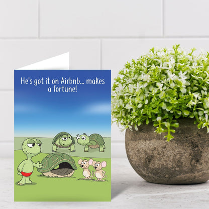 Funny Twizler Greeting Card Airbnb Tortoise Birthday Or Any Occasion Humour