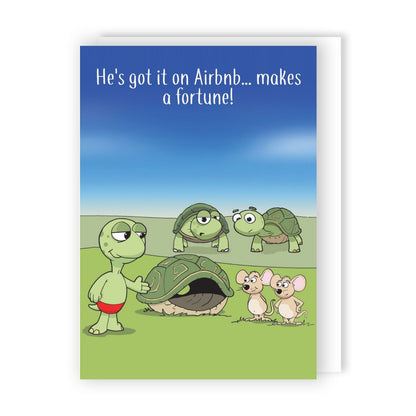 Funny Twizler Greeting Card Airbnb Tortoise Birthday Or Any Occasion Humour