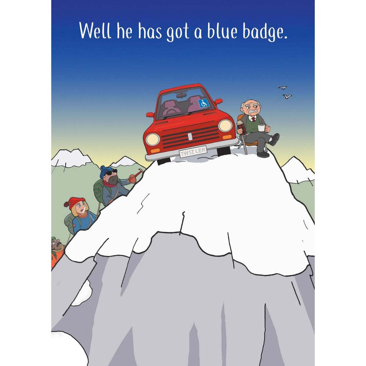 Funny Twizler Greeting Card Blue Badge Parking Birthday Or Any Occasion Humour