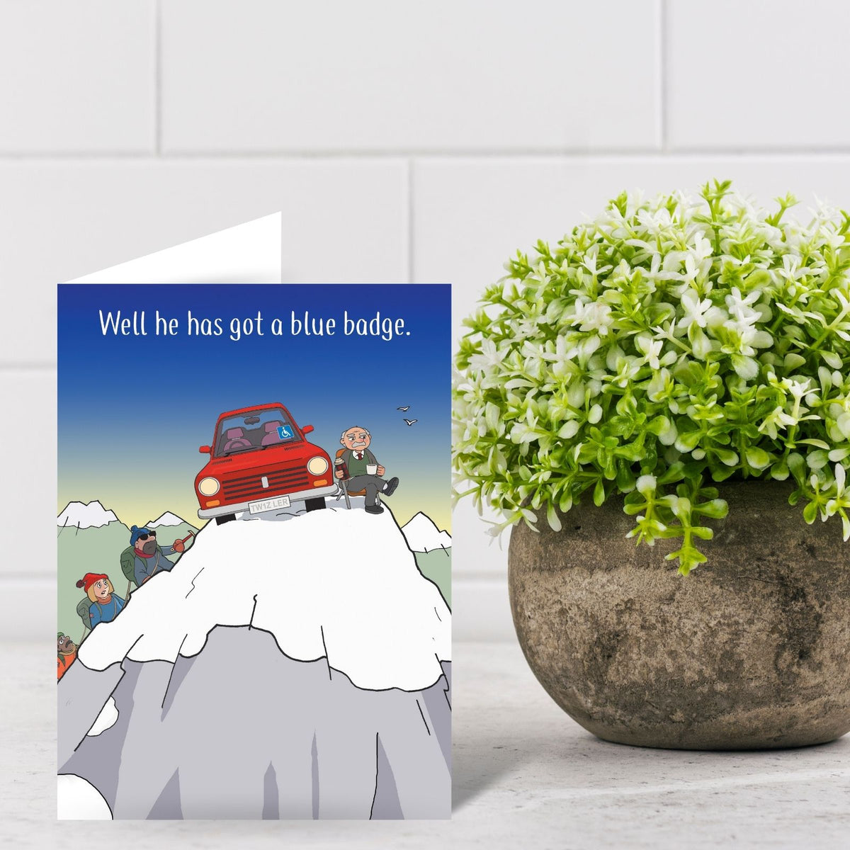 Funny Twizler Greeting Card Blue Badge Parking Birthday Or Any Occasion Humour