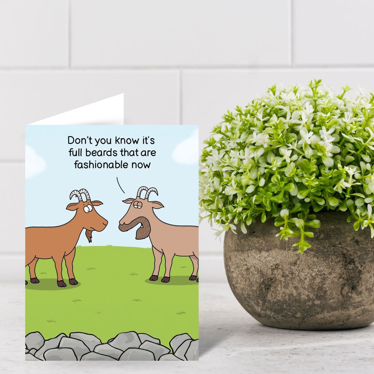 Funny Twizler Greeting Card Billy Goat Beard Birthday Or Any Occasion Humour