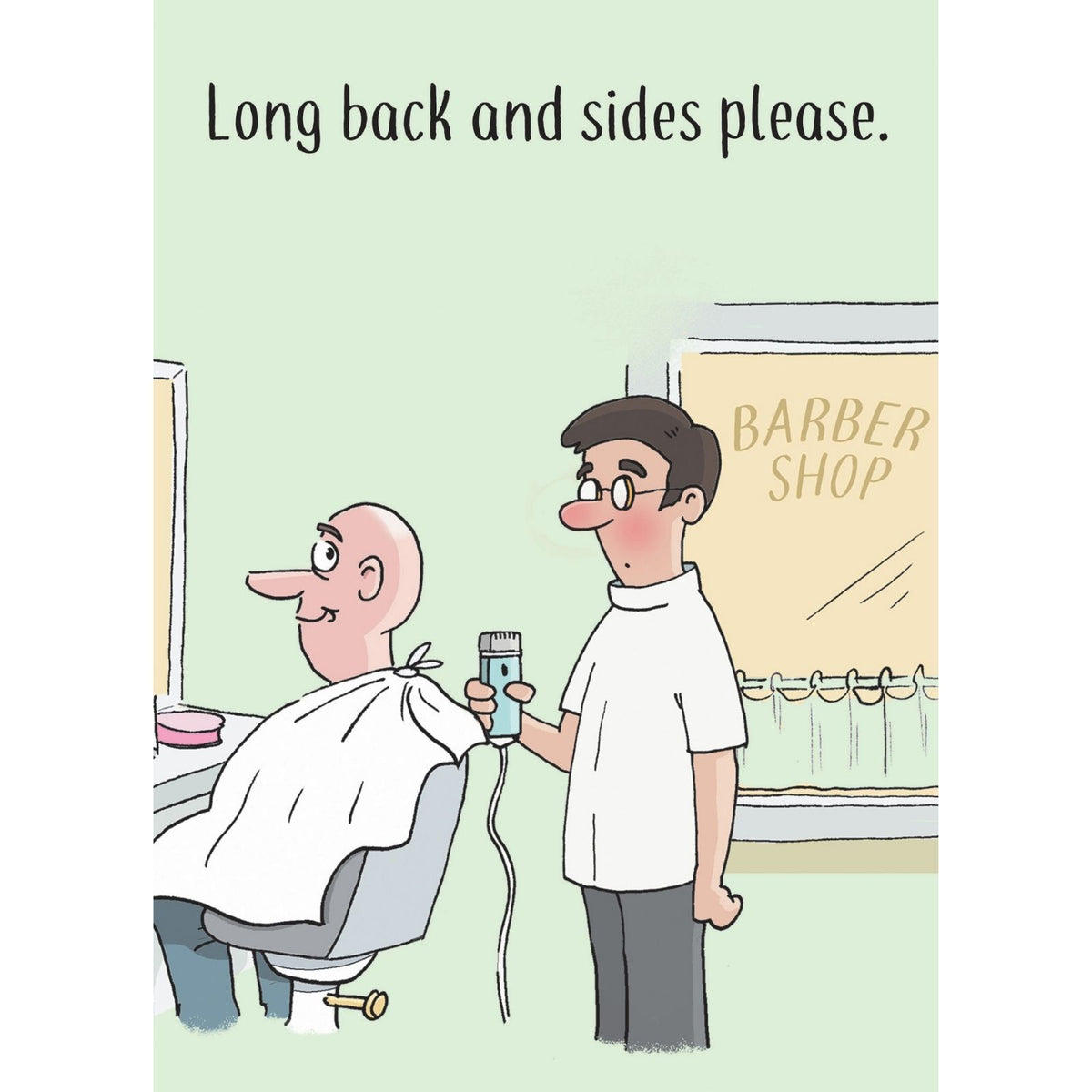 Funny Twizler Greeting Card Long Back & Sides Birthday Or Any Occasion Humour