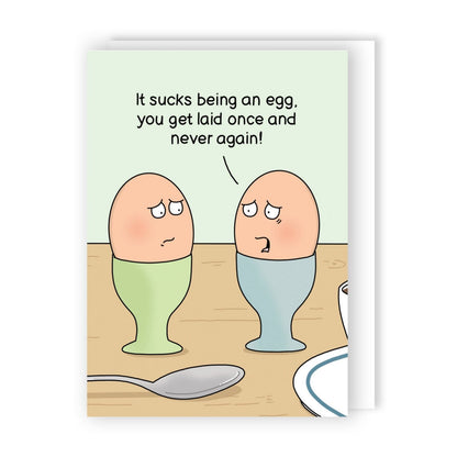 Funny Twizler Greeting Card Eggs Laid Once Birthday Or Any Occasion Humour