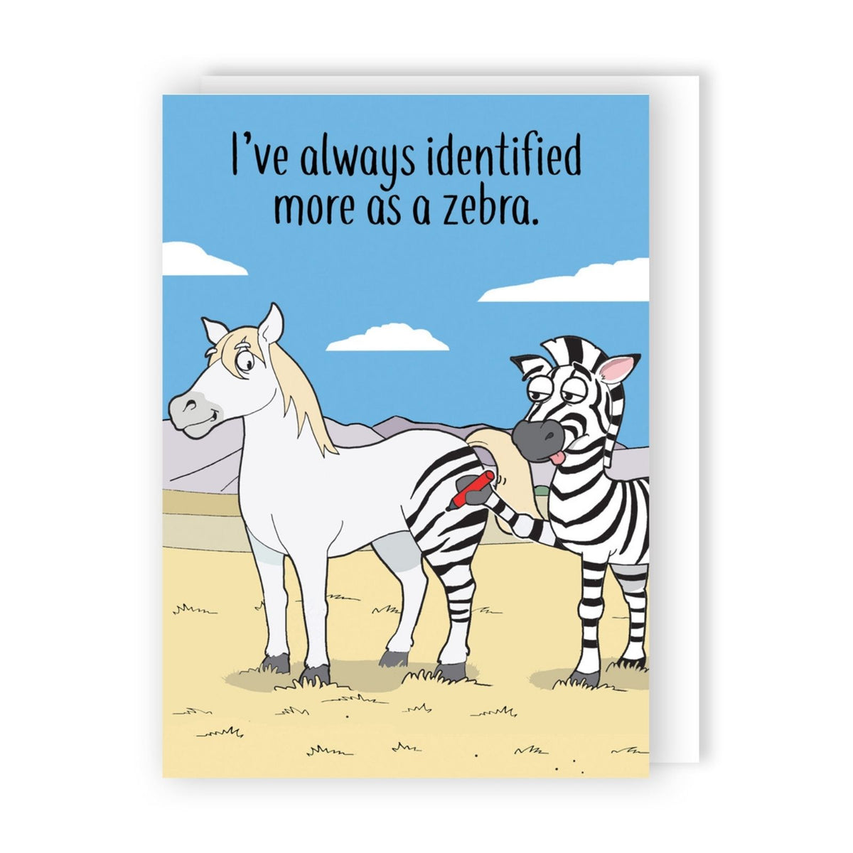 Funny Twizler Greeting Card Zebra Dress Up Birthday Or Any Occasion Humour