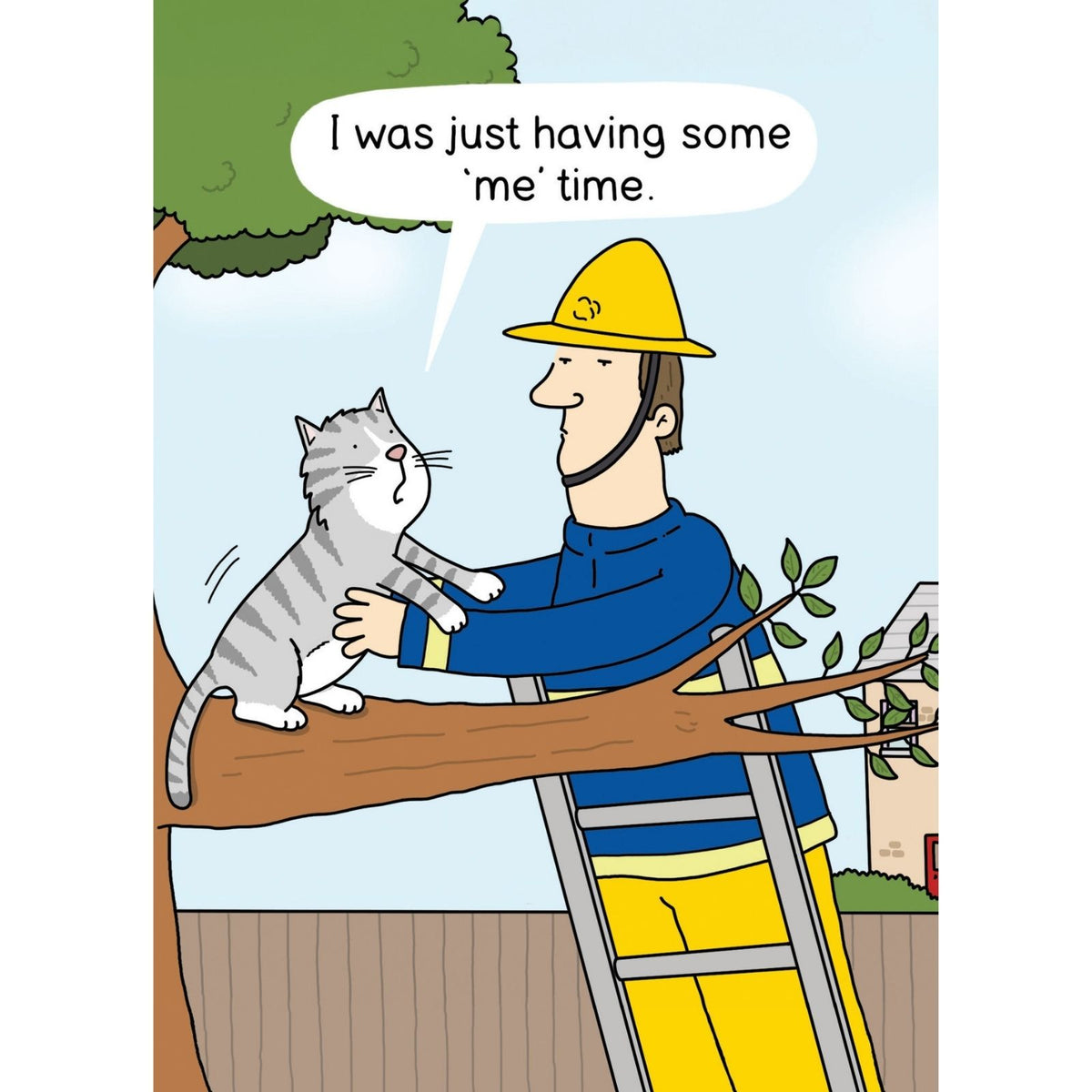 Funny Twizler Greeting Card Cat 'Me' Time Birthday Or Any Occasion Humour