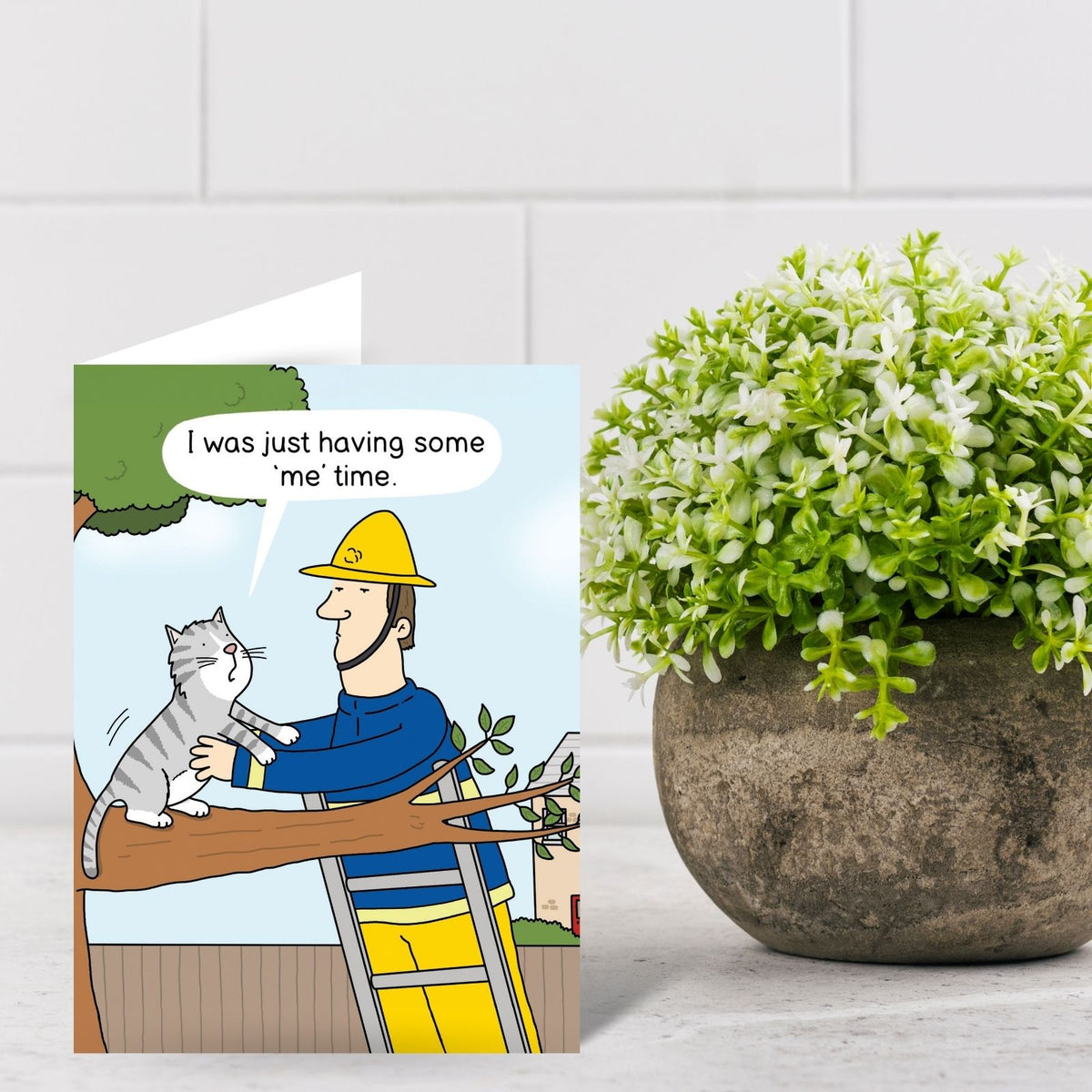 Funny Twizler Greeting Card Cat 'Me' Time Birthday Or Any Occasion Humour