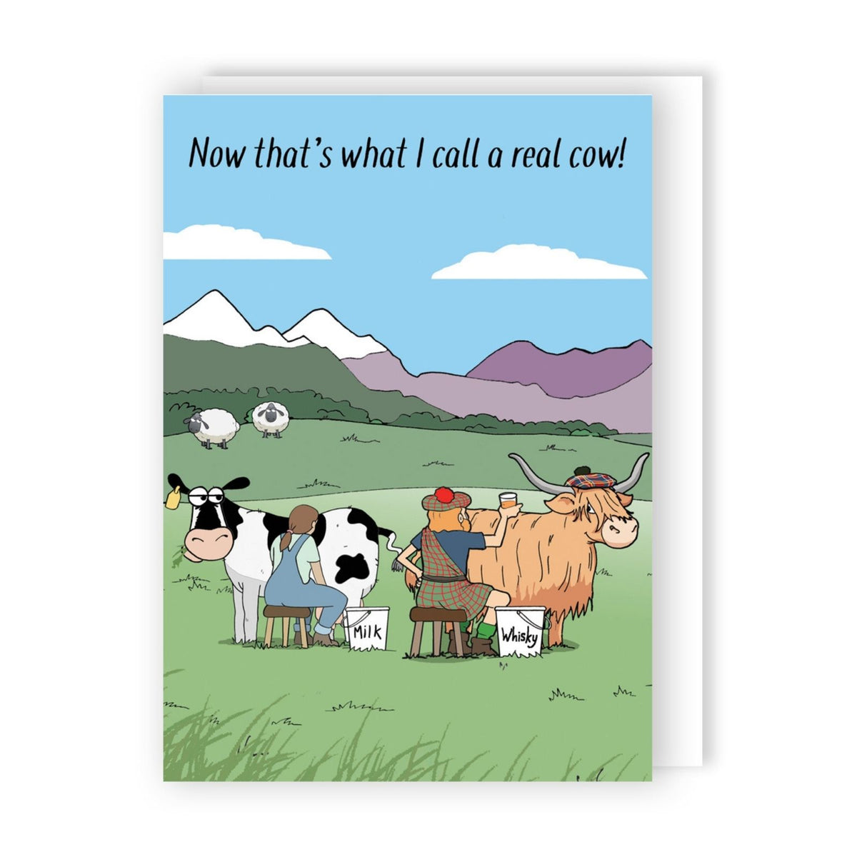 Funny Twizler Greeting Card Highland Cow Whisky Birthday Or Any Occasion Humour