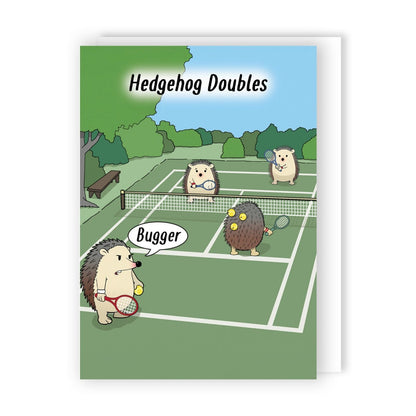 Funny Twizler Greeting Card Tennis Hedgehogs Birthday Or Any Occasion Humour
