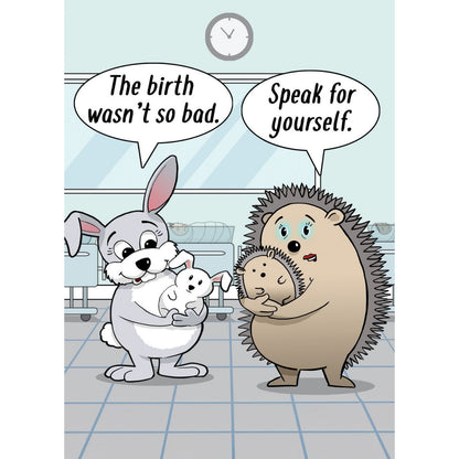 Funny Twizler Greeting Card Hedgehog Birth Birthday Or Any Occasion Humour