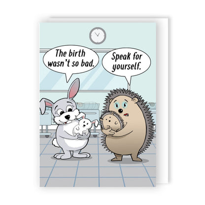 Funny Twizler Greeting Card Hedgehog Birth Birthday Or Any Occasion Humour