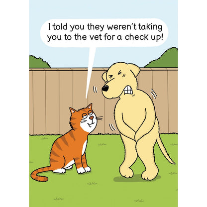 Funny Twizler Greeting Card Male Dog Vet Visit Birthday Or Any Occasion Humour