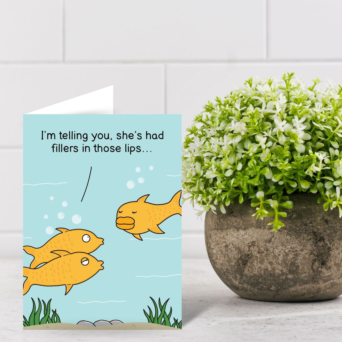 Funny Twizler Greeting Card Fish Lip Fillers Birthday Or Any Occasion Humour
