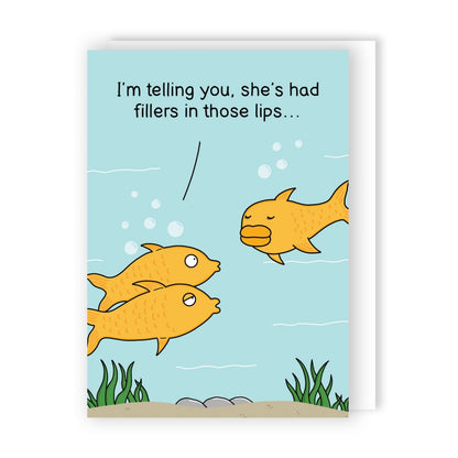 Funny Twizler Greeting Card Fish Lip Fillers Birthday Or Any Occasion Humour