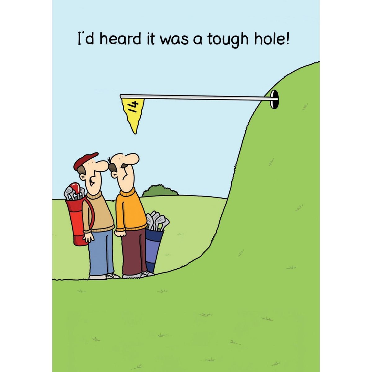Funny Twizler Greeting Card Golf, A Tough Hole Birthday Or Any Occasion Humour