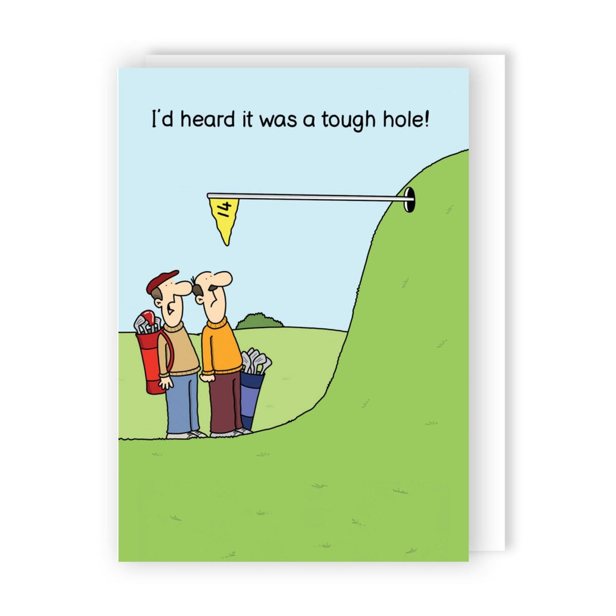 Funny Twizler Greeting Card Golf, A Tough Hole Birthday Or Any Occasion Humour