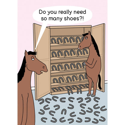 Funny Twizler Greeting Card Horse Shoes Birthday Or Any Occasion Humour